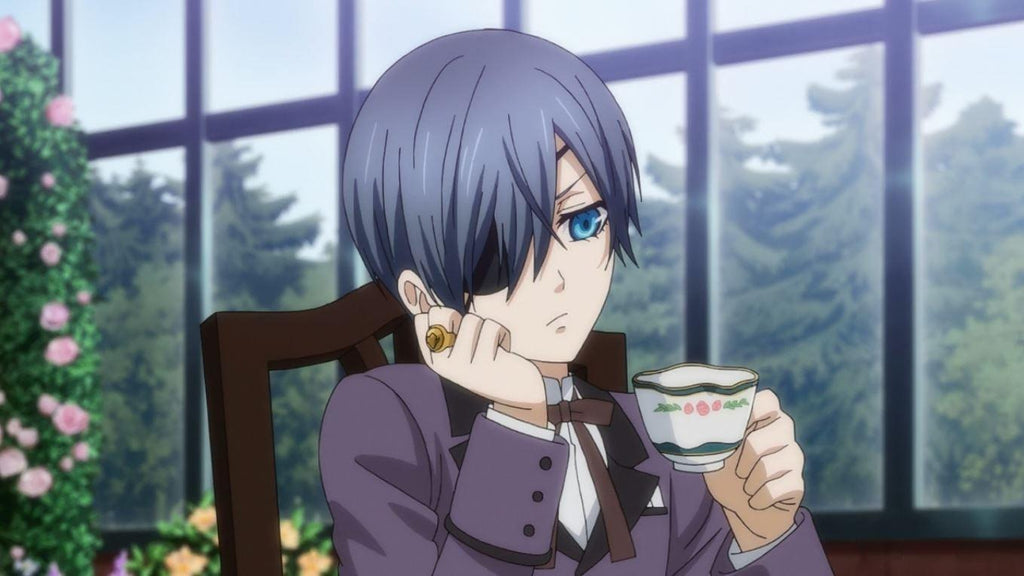 Blue-haired Anime Character Staring at the Camera