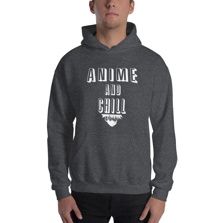 "Anime And Chill" Basic Hoodie - Pinned Up Ink