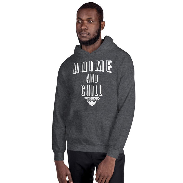 "Anime And Chill" Basic Hoodie - Pinned Up Ink