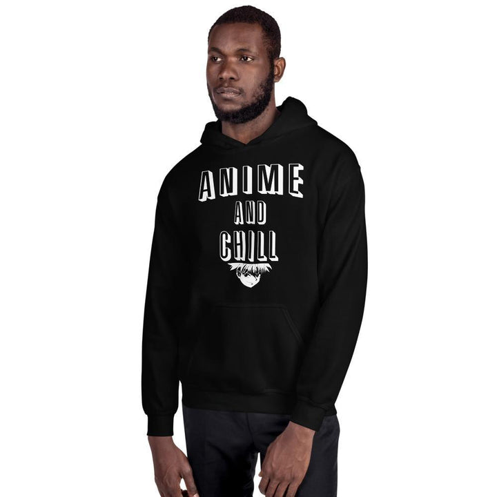 "Anime And Chill" Basic Hoodie - Pinned Up Ink