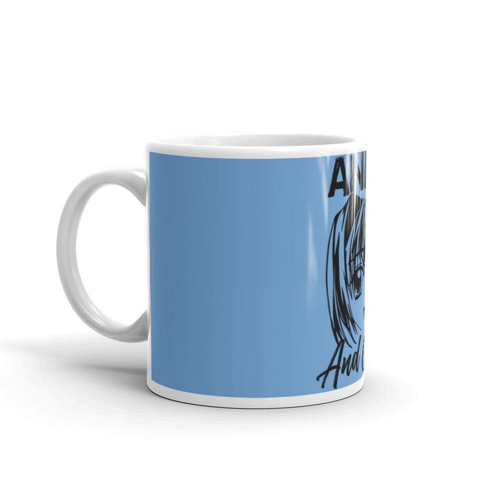 "Anime and Chill-Excited" Mug (Light Blue) - Pinned Up Ink