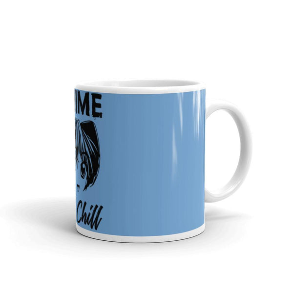 "Anime and Chill - Excited" Mug (Light Blue) - Pinned Up Ink