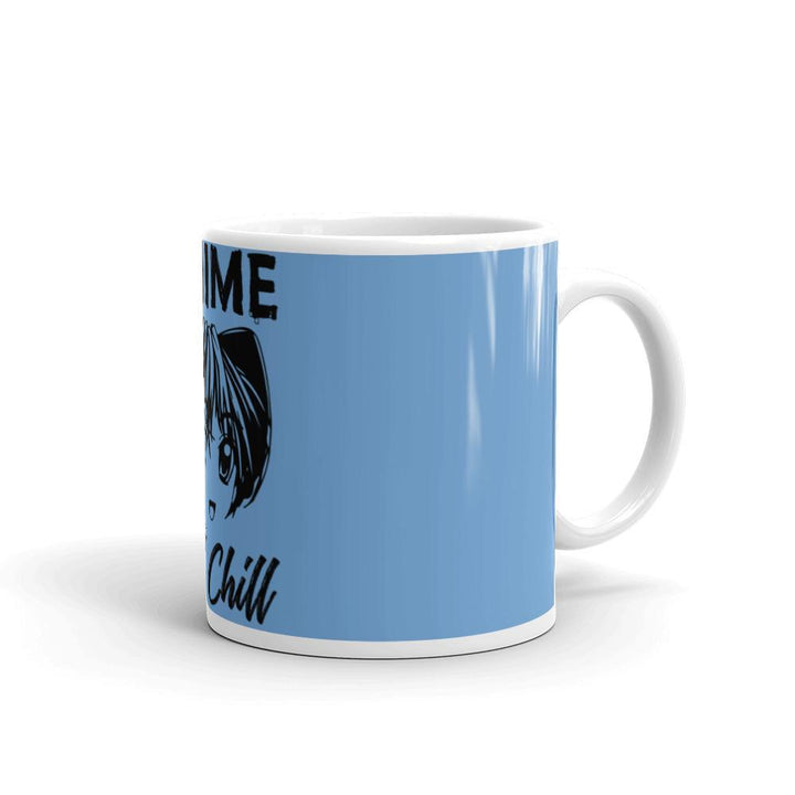 "Anime and Chill-Excited" Mug (Light Blue) - Pinned Up Ink