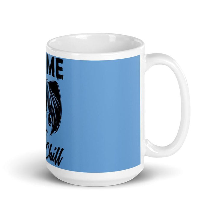 "Anime and Chill-Excited" Mug (Light Blue) - Pinned Up Ink