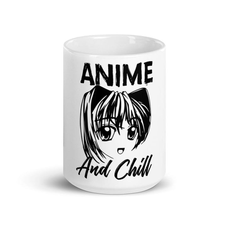 "Anime and Chill-Excited" Mug (White) - Pinned Up Ink