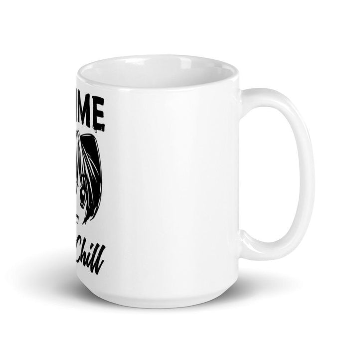 "Anime and Chill-Excited" Mug (White) - Pinned Up Ink