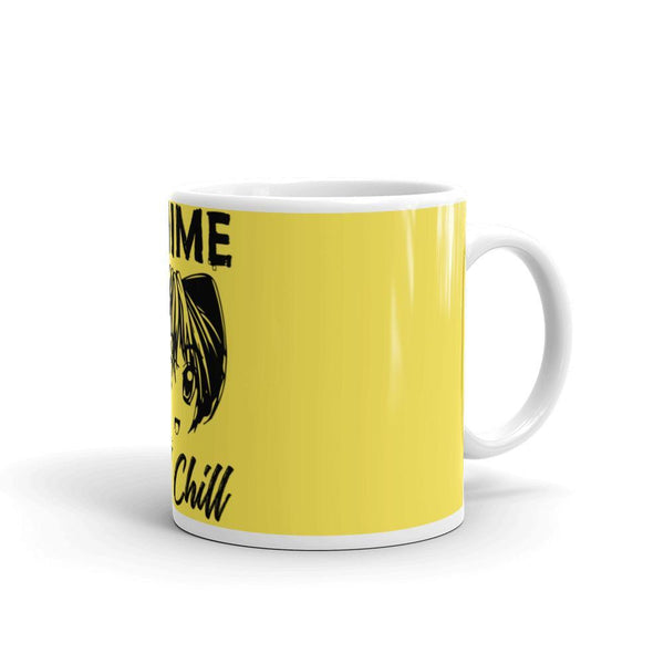 "Anime and Chill-Excited" Mug (Yellow) - Pinned Up Ink