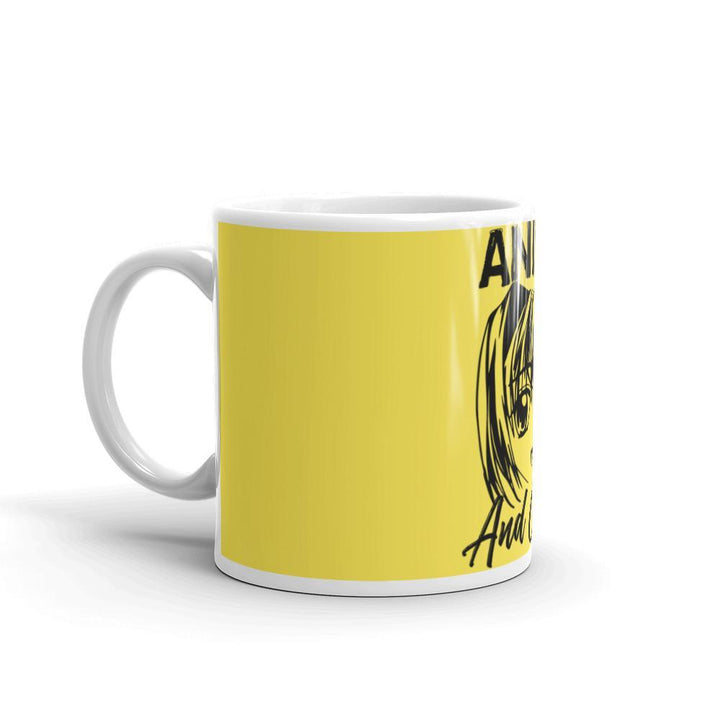 "Anime and Chill - Excited" Mug (Yellow) - Pinned Up Ink