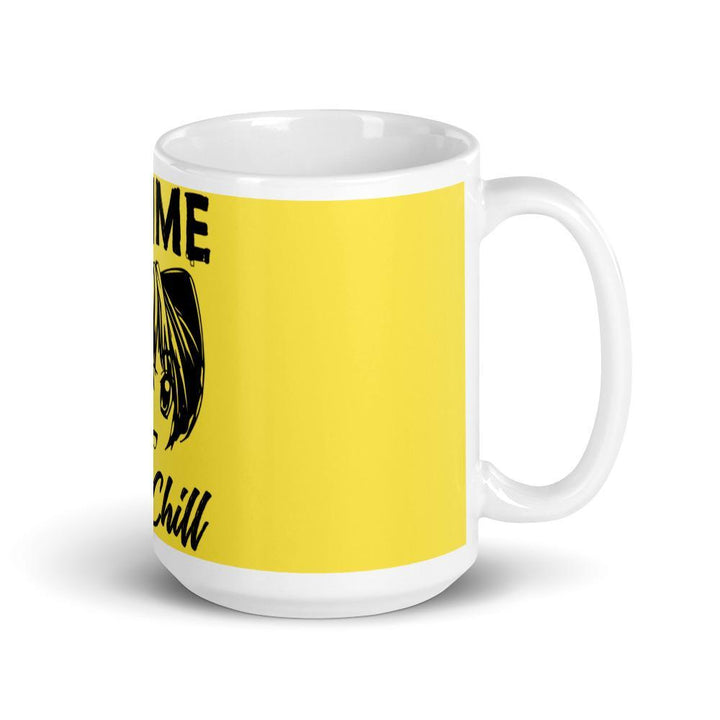 "Anime and Chill - Excited" Mug (Yellow) - Pinned Up Ink