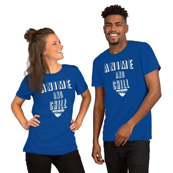 "Anime and Chill" Short - Sleeve Unisex T-Shirt - Pinned Up Ink