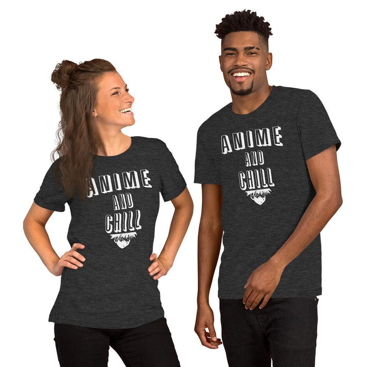 "Anime and Chill" Short - Sleeve Unisex T-Shirt - Pinned Up Ink