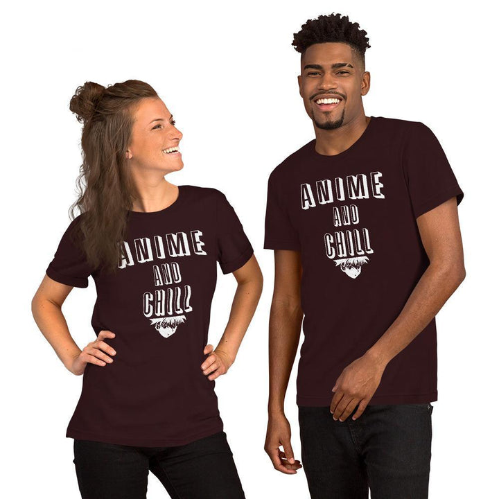 "Anime and Chill" Short - Sleeve Unisex T-Shirt - Pinned Up Ink