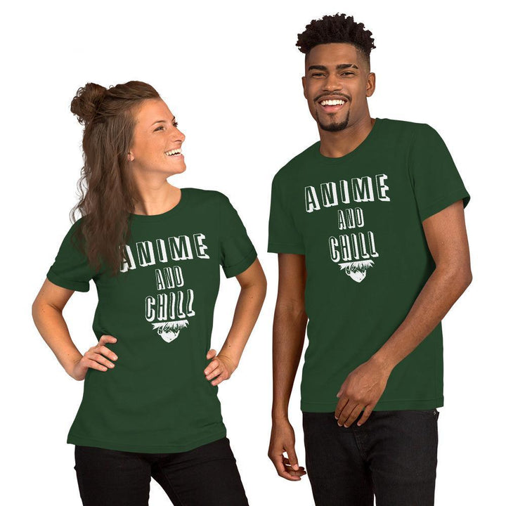 "Anime and Chill" Short - Sleeve Unisex T-Shirt - Pinned Up Ink