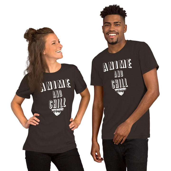"Anime and Chill" Short - Sleeve Unisex T-Shirt - Pinned Up Ink