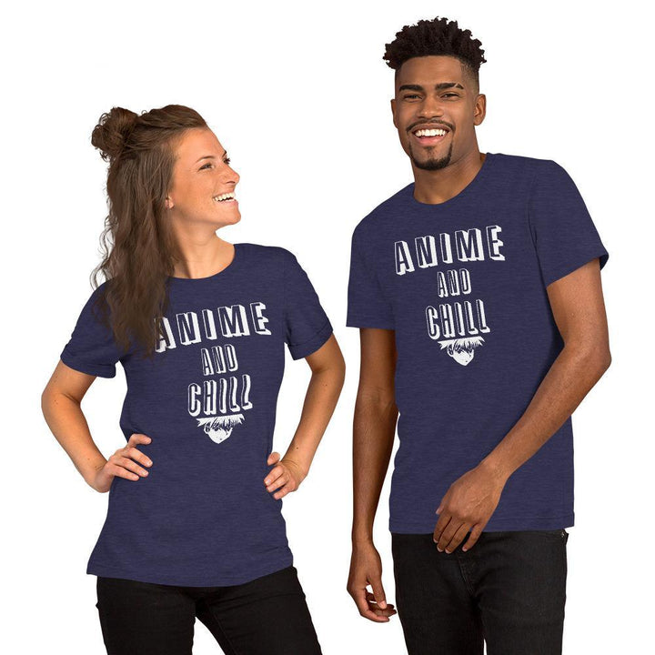 "Anime and Chill" Short - Sleeve Unisex T-Shirt - Pinned Up Ink