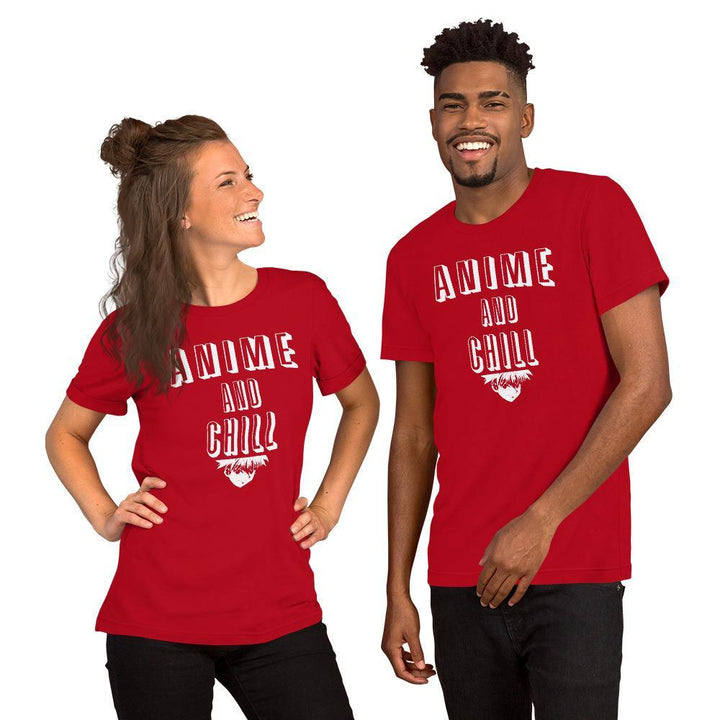 "Anime and Chill" Short - Sleeve Unisex T-Shirt - Pinned Up Ink