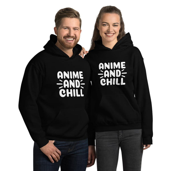 "Anime and Chill" Unisex Hoodie - Pinned Up Ink