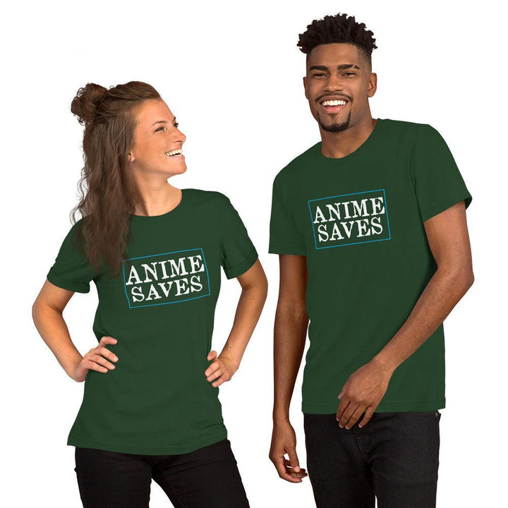 "Anime Saves" Short - Sleeve Unisex T-Shirt - Pinned Up Ink