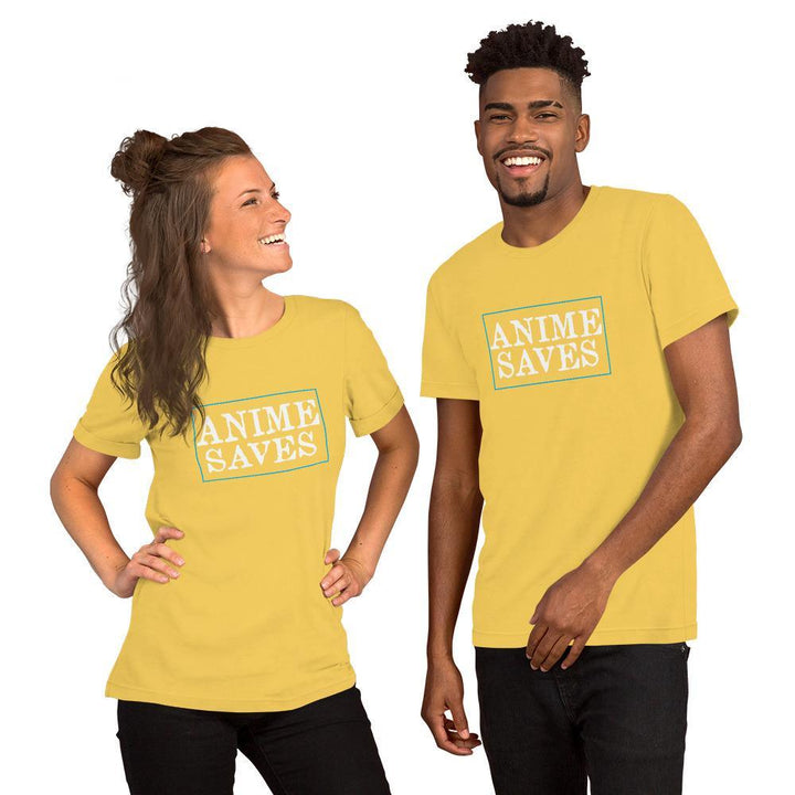 "Anime Saves" Short - Sleeve Unisex T-Shirt - Pinned Up Ink