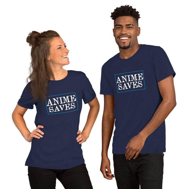 "Anime Saves" Short - Sleeve Unisex T-Shirt - Pinned Up Ink