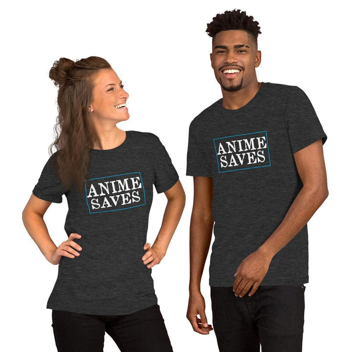 "Anime Saves" Short - Sleeve Unisex T-Shirt - Pinned Up Ink
