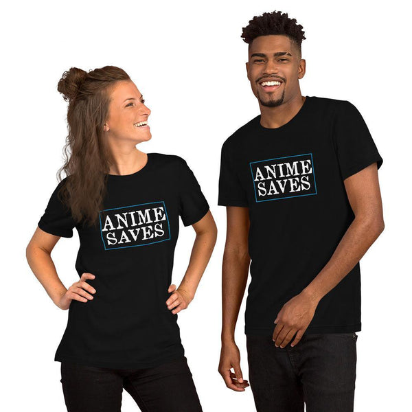 "Anime Saves" Short - Sleeve Unisex T-Shirt - Pinned Up Ink
