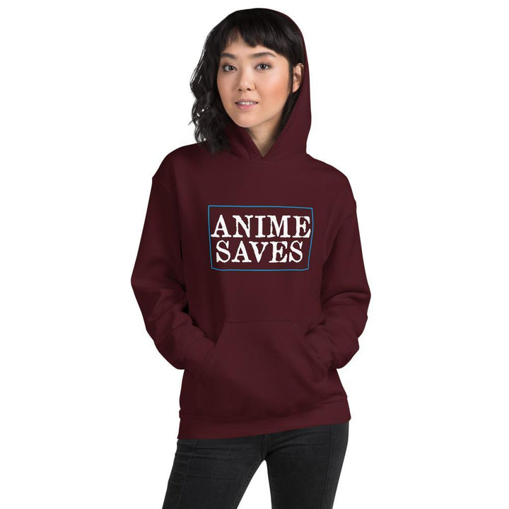 "Anime Saves" Unisex Hoodie - Pinned Up Ink