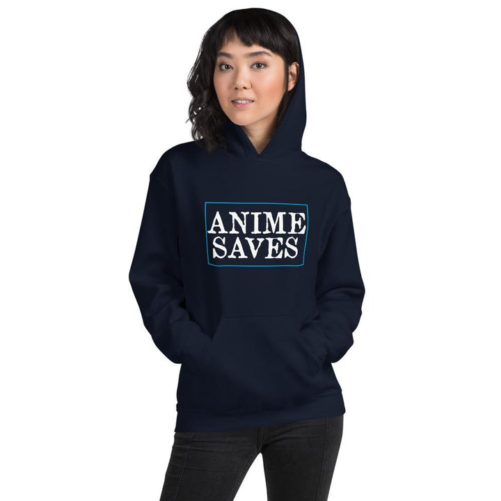 "Anime Saves" Unisex Hoodie - Pinned Up Ink