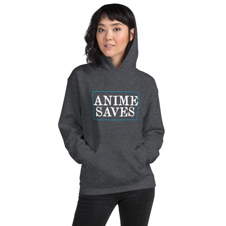 "Anime Saves" Unisex Hoodie - Pinned Up Ink