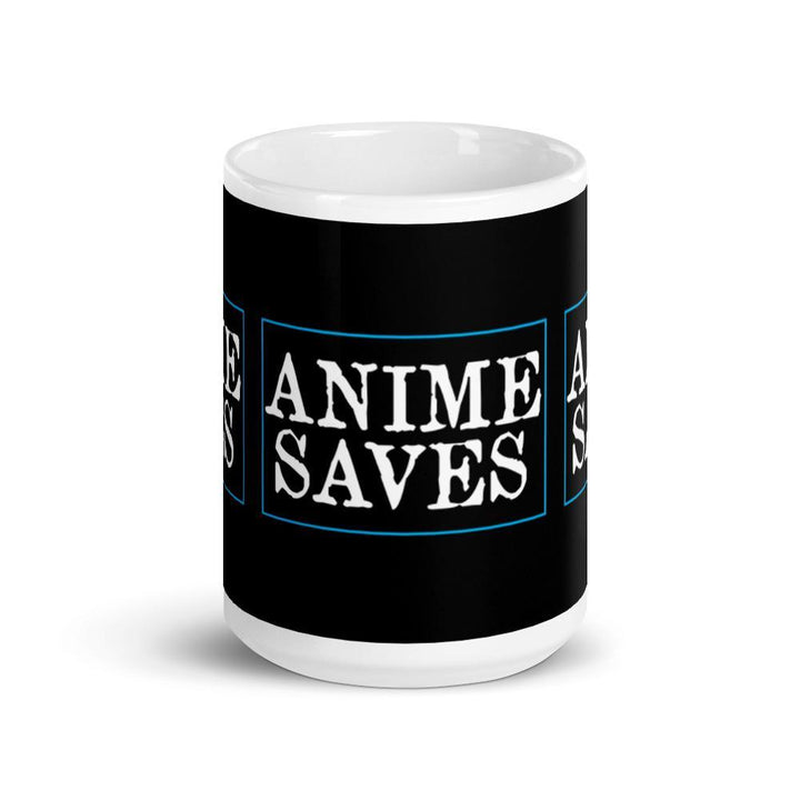 "Anime Saves" Wrap Around Mug (Black) - Pinned Up Ink