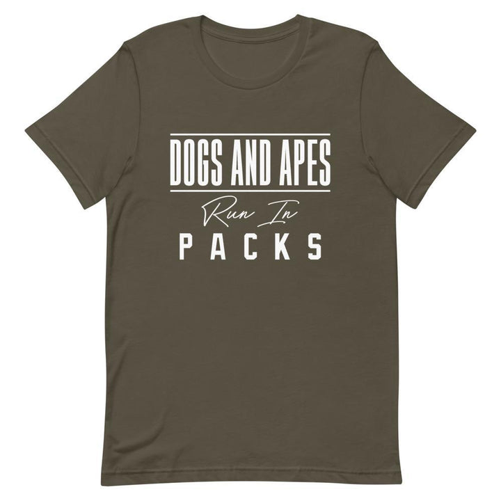 "Dogs and Apes" Short - Sleeve Unisex T-Shirt - Pinned Up Ink