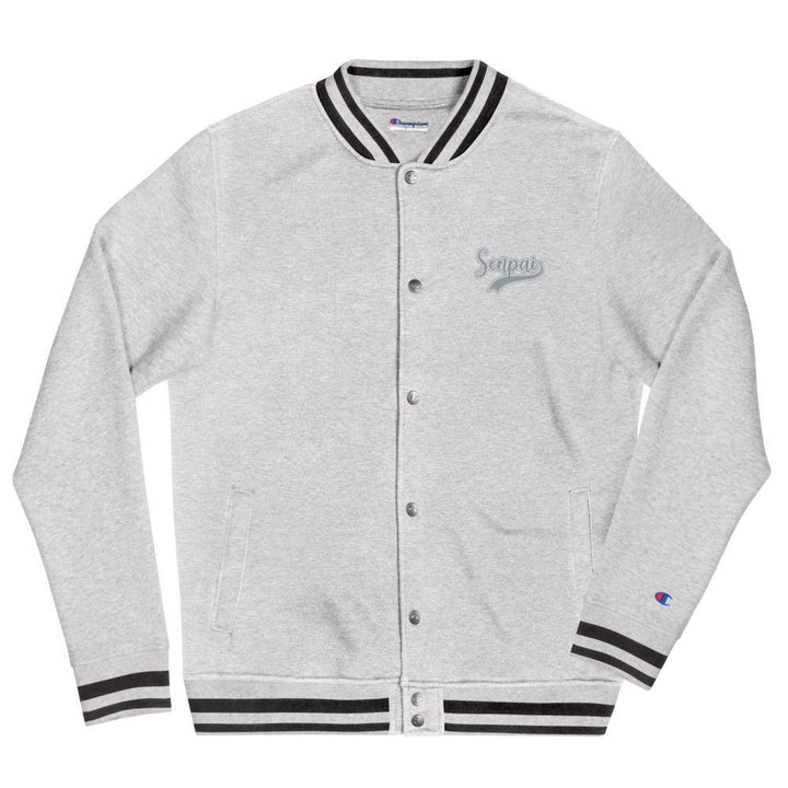 Embroidered "Senpai" Champion Bomber Jacket - Pinned Up Ink