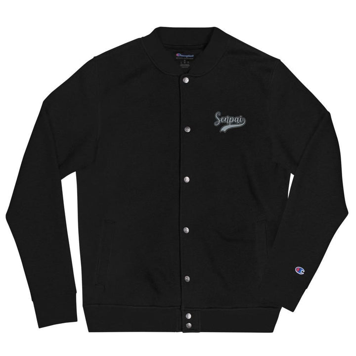 Embroidered "Senpai" Champion Bomber Jacket - Pinned Up Ink