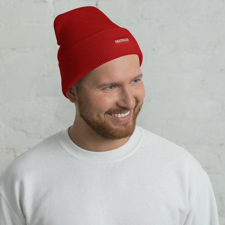 "Fratello" Cuffed Beanie (Black) - Pinned Up Ink