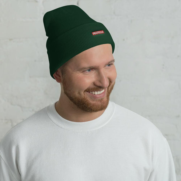 "Fratello" Cuffed Beanie (Black) - Pinned Up Ink