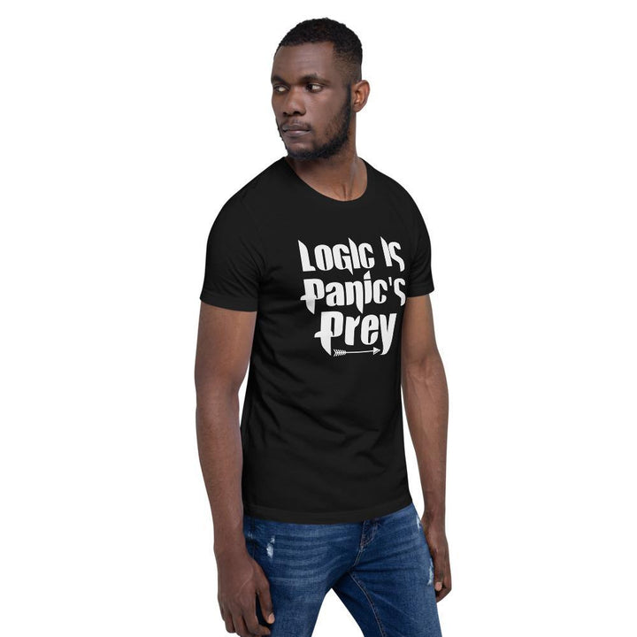 "Logic is Panic's Prey" Short-Sleeve Unisex T-Shirt - Pinned Up Ink