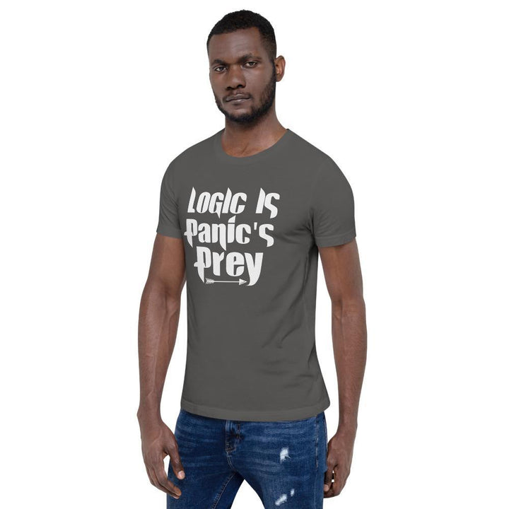 "Logic is Panic's Prey" Short-Sleeve Unisex T-Shirt - Pinned Up Ink