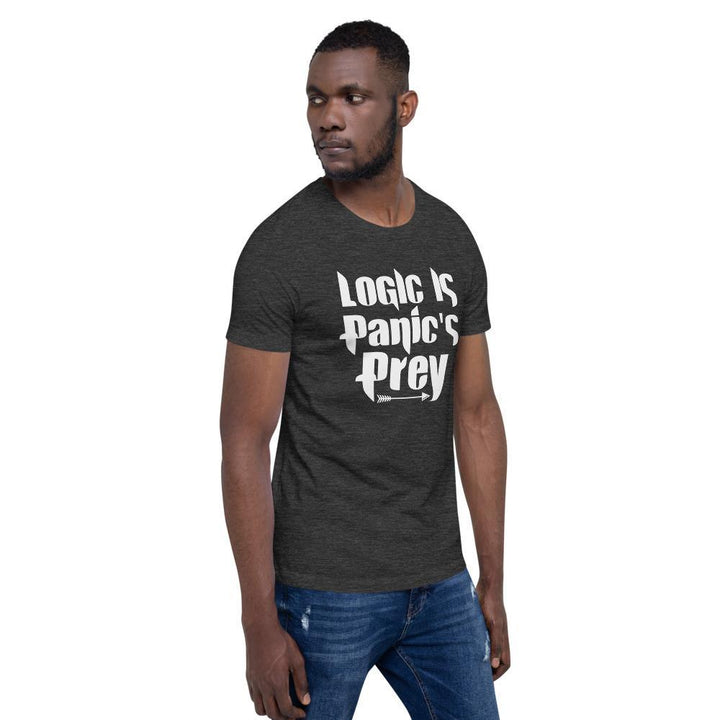 "Logic is Panic's Prey" Short-Sleeve Unisex T-Shirt - Pinned Up Ink