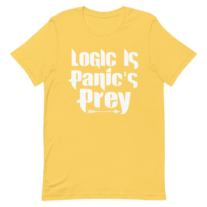 "Logic Is Panic's Prey" Short-Sleeve Unisex T-Shirt - Pinned Up Ink