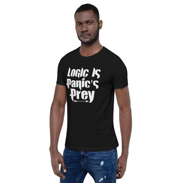 "Logic is Panic's Prey" Short-Sleeve Unisex T-Shirt - Pinned Up Ink