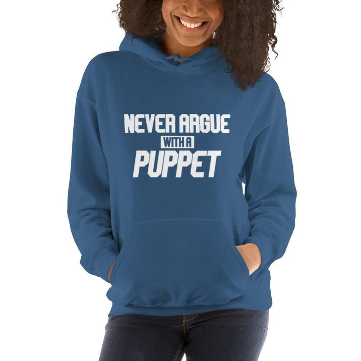 "Never Argue With A Puppet" - Basic Hoodie - Pinned Up Ink