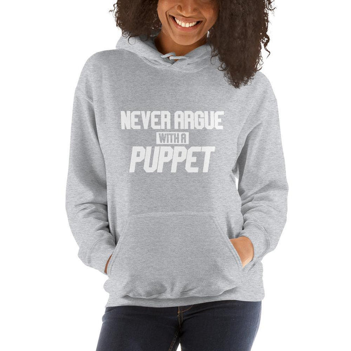 "Never Argue With A Puppet"- Basic Hoodie - Pinned Up Ink