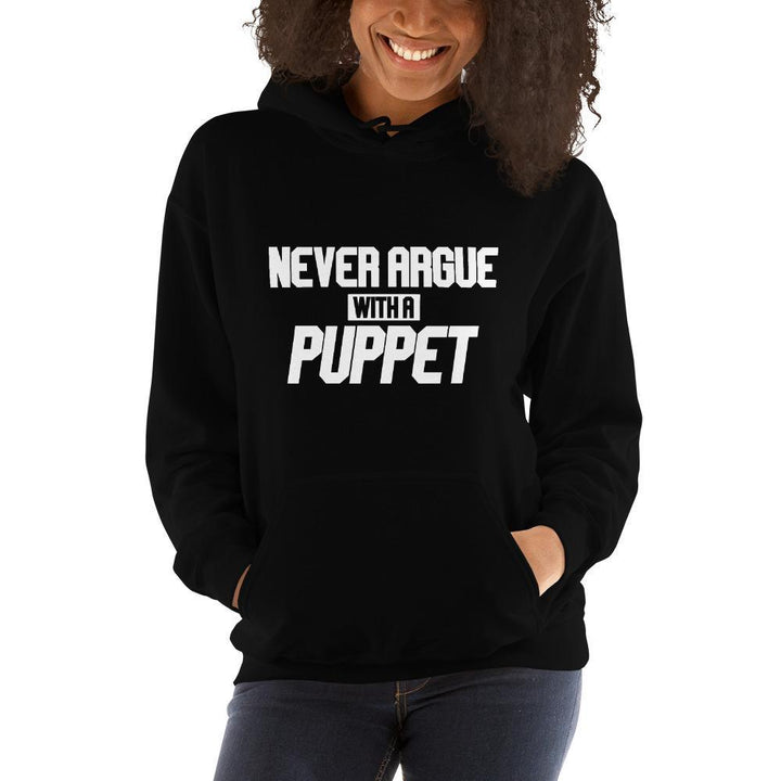 "Never Argue With A Puppet"- Basic Hoodie - Pinned Up Ink