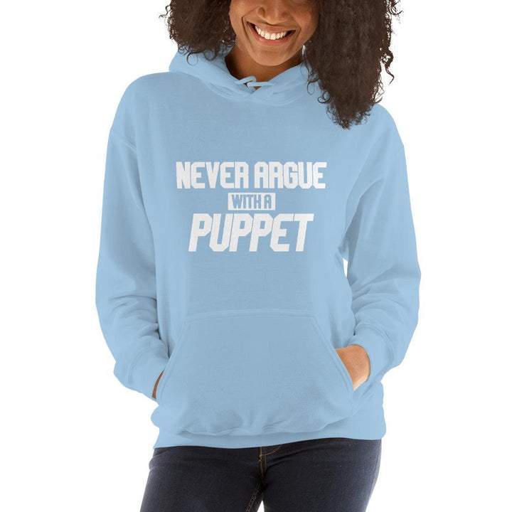 "Never Argue With A Puppet" - Basic Hoodie - Pinned Up Ink