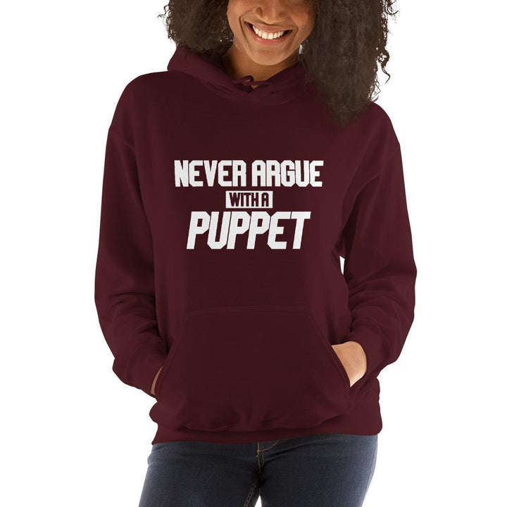 "Never Argue With A Puppet" - Basic Hoodie - Pinned Up Ink