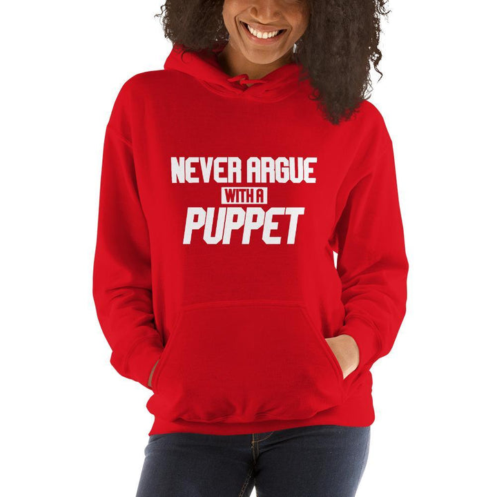 "Never Argue With A Puppet"- Basic Hoodie - Pinned Up Ink