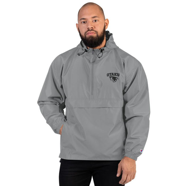 "Otaku" Embroidered Champion Packable Jacket - Pinned Up Ink