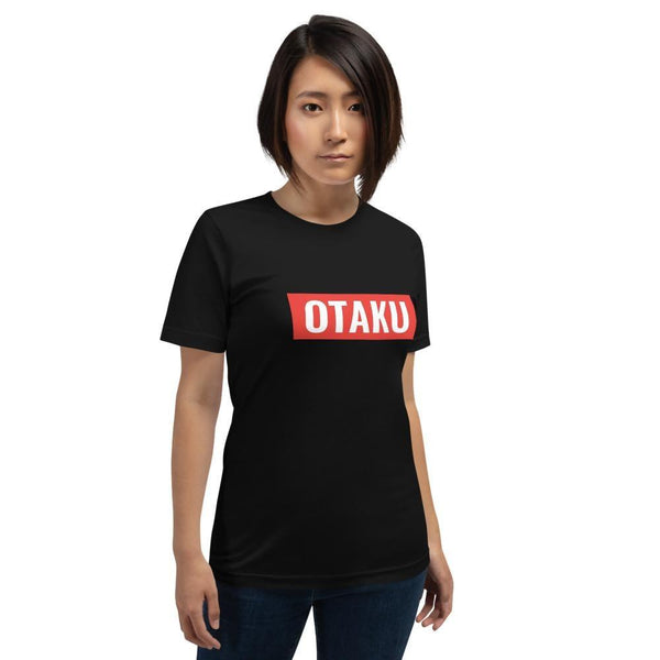 "Otaku" Red Stripe Short - Sleeve Unisex T-Shirt - Pinned Up Ink
