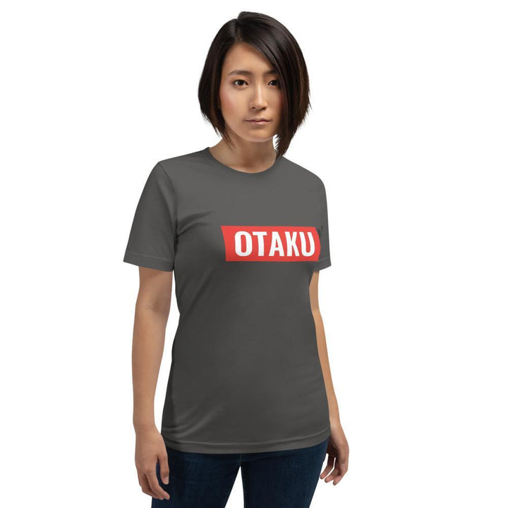 "Otaku" Red Stripe Short-Sleeve Unisex T-Shirt - Pinned Up Ink