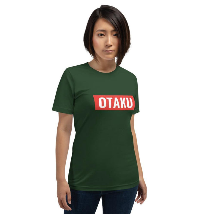 "Otaku" Red Stripe Short-Sleeve Unisex T-Shirt - Pinned Up Ink